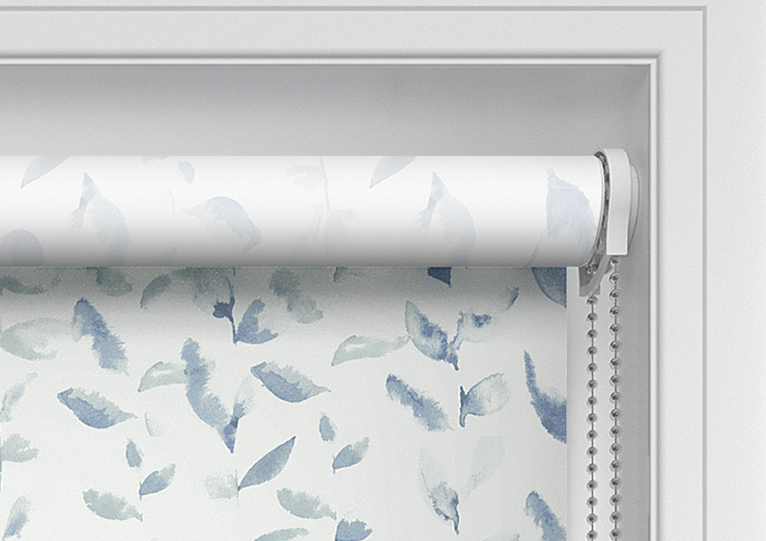 Watercolour Leaves, Blue River - Twist&Fit Roller Blind - Image 11